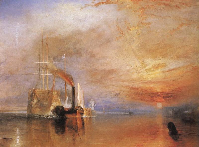 J.M.W. Turner The Fighting Temeraire tugged to her last Berth to be broken up 1838 oil painting picture